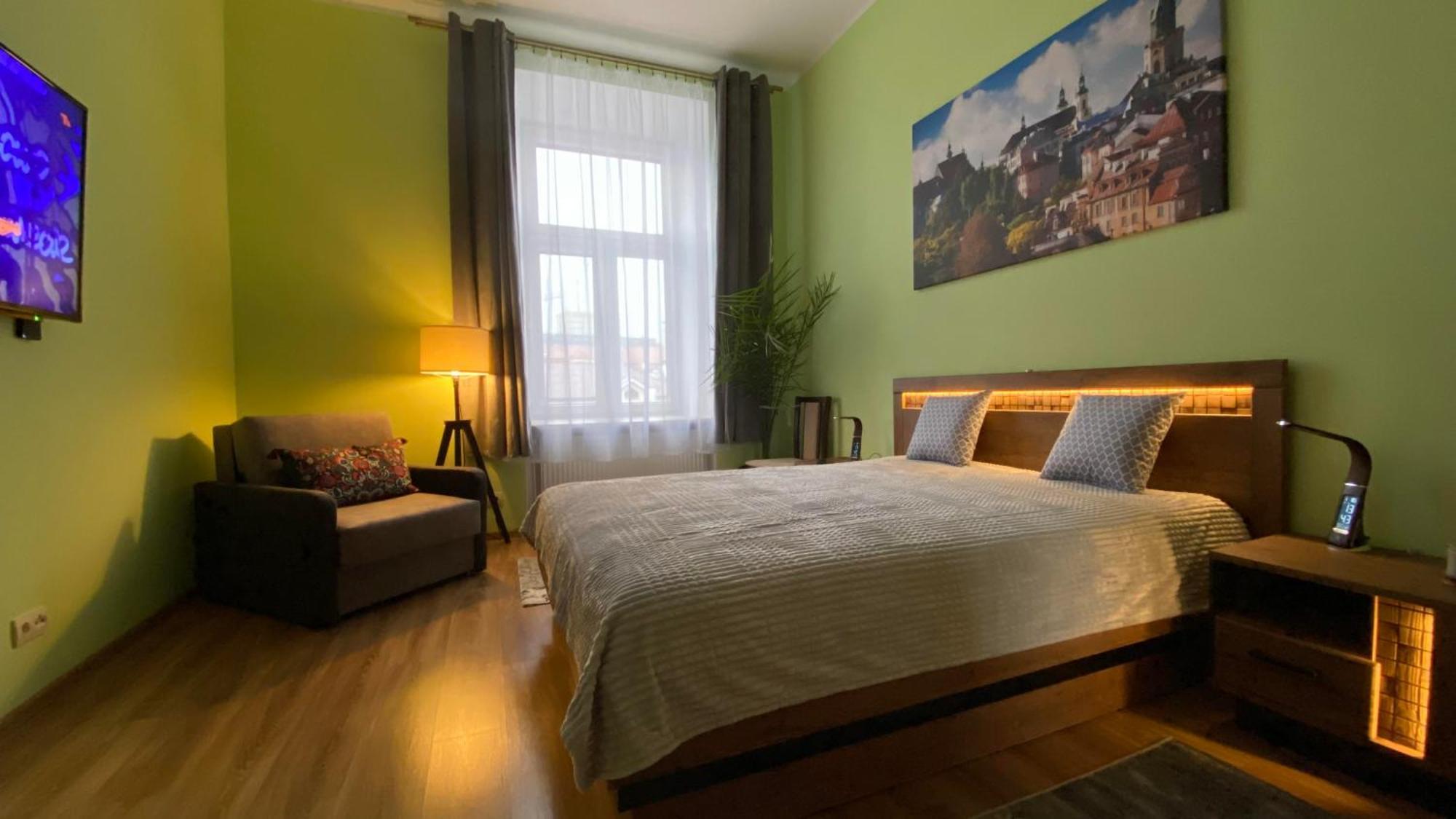 Lublinbnb - Exclusive Family Apartment ------ In The Heart Of Lublin -------------------------------- Bedroom & Living Room & Kitchen Exterior photo